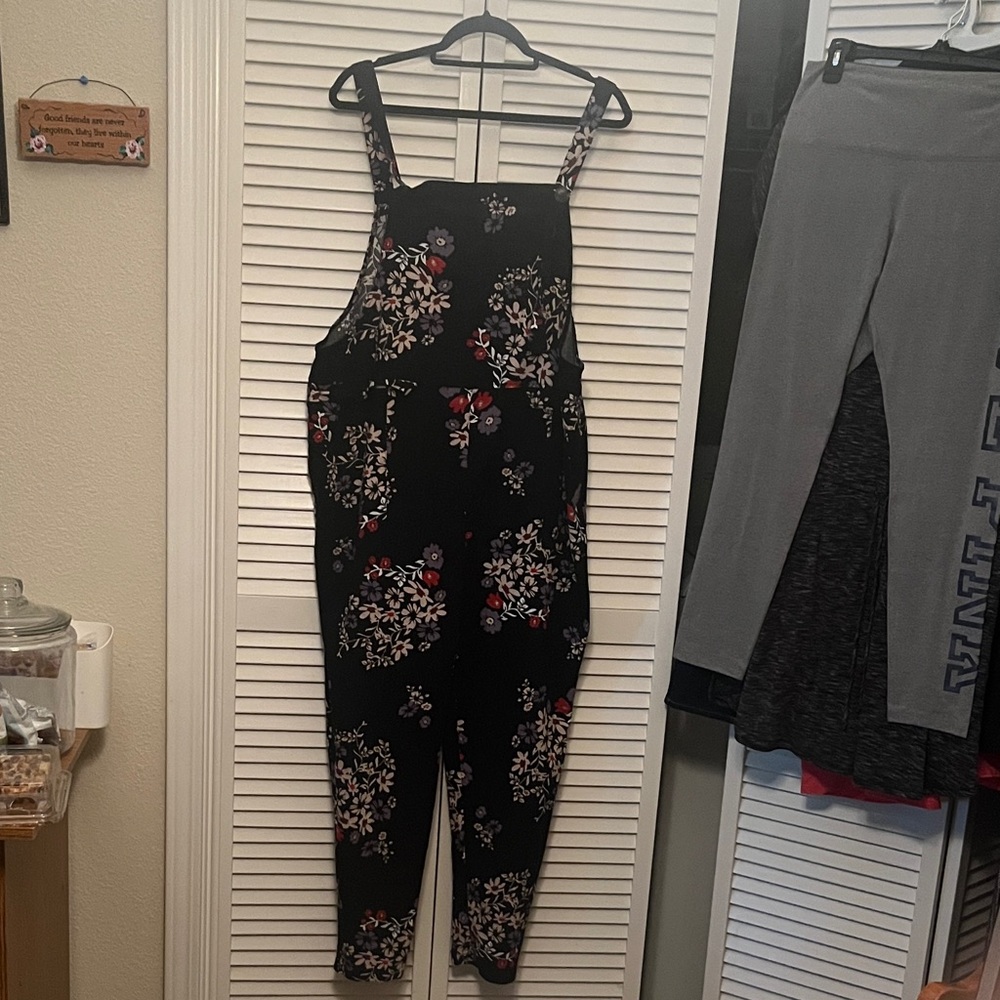 Amazon Black Jumpsuit with Floral Design